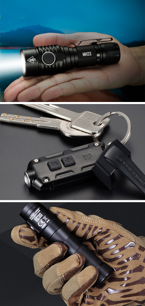 everyday carry flashlights sizes