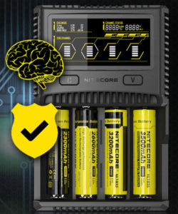 NITECORE battery charger standard features