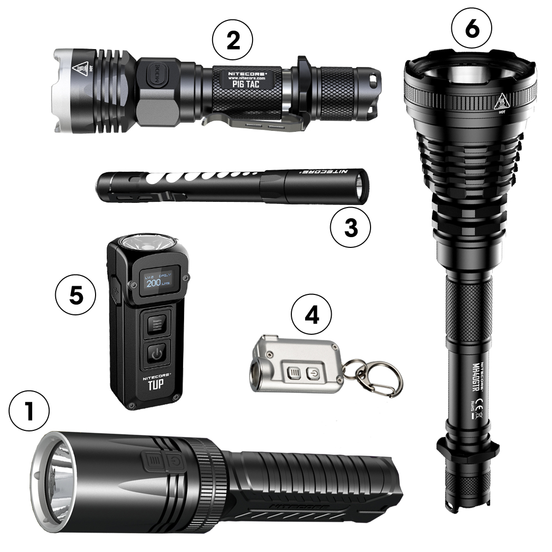 LED Flashlight Buying Guide Body Styles - tactical, edc, stylus, keychain, throw, handheld